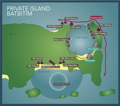 Resortplan<br>© Misool Eco Resort