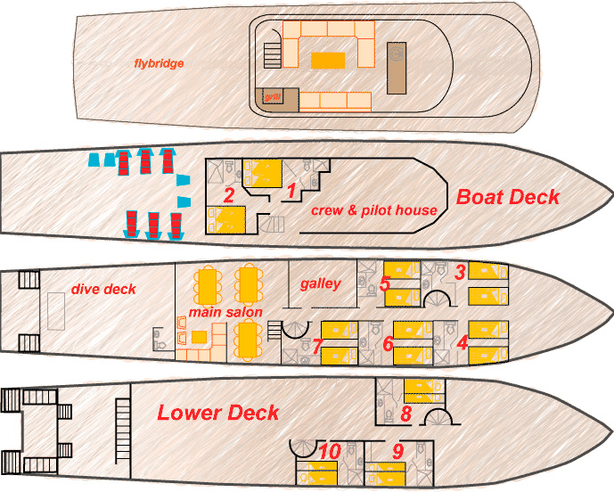 Turks & Caicos Explorer 2 Deckplan